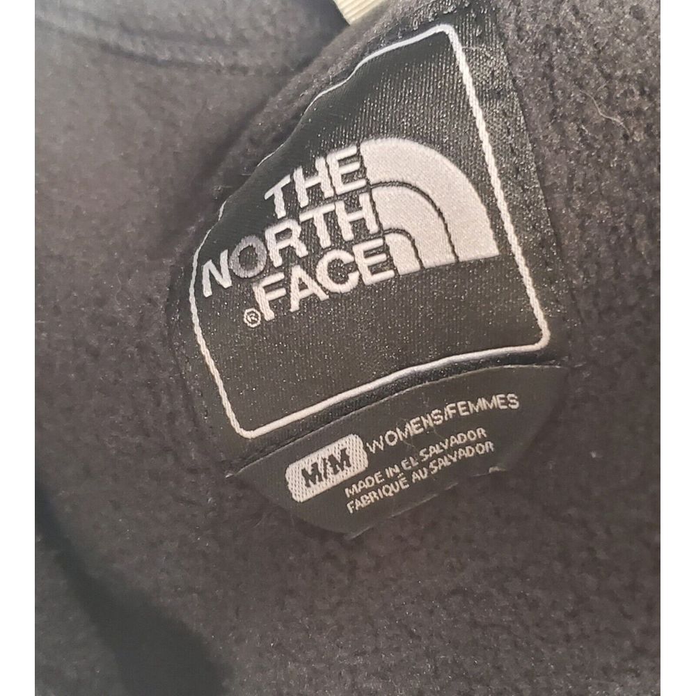 The North Face Women's Fleece Two Tone Jacket Black & Cream Size Medium Full Zip - Picture 6 of 6